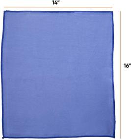 img 3 attached to 🧽 Large 14x16 Inch Pack of 2 Superio Microfiber Glass and Mirror Cleaning Cloths in Blue and Green