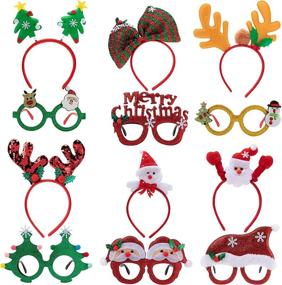 img 4 attached to Christmas Headbands Glasses Assorted Supplies