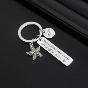 img 3 attached to 🎓 Graduation Gift for Social Worker BSW MSW DSW - MYOSPARK Keychain - Because Miracle Worker Is a Badass Official Job Title