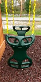 img 2 attached to 🐴 Double Kids Eastern Jungle Gym Heavy-Duty Plastic Horse Glider Swing Seat Back-to-Back Glider with Coated Swing Chains