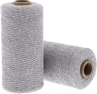 cozy grey cotton loom warm thread rolls 🧶 - 2 pack, 800 yards each (total 1600 yards) logo