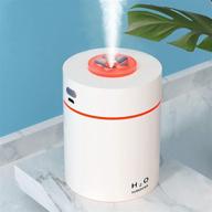 🌬️ kjriver mini humidifier for bedroom and office, ultra quiet 240ml portable cool mist humidifier with automatic shut-off, optional night light - ideal for car, travel, desk, and plant moisture (white) logo