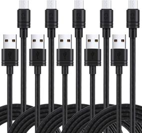 img 4 attached to 🔌 5-Pack 3ft CyvenSmart Android Charger Cable: Fast Charging Micro USB Cord for Samsung Galaxy, LG Stylo, Kindle Fire & More