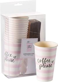 img 4 attached to ☕ Dayna Lee Disposable Coffee Cups with Lids and Sleeves - 16oz, Pack of 12