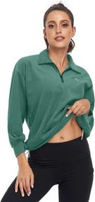 img 2 attached to 👕 Soneven Women's UPF50+ Half Zip Long Sleeve Hiking Shirt - Moisture Wicking Golf Pullover