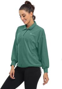 img 1 attached to 👕 Soneven Women's UPF50+ Half Zip Long Sleeve Hiking Shirt - Moisture Wicking Golf Pullover