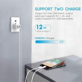 img 3 attached to Everdigi Dual Port USB Wall Charger with MFi Certified 2 Pack 3FT Lightning Cable Cord - Compatible with iPhone 12/12 Pro/11 Pro Max/11 Pro/11/Xs Max/Xs/XR/X/8/7/6/S and More - iPhone Charger Boosted for Optimal Performance