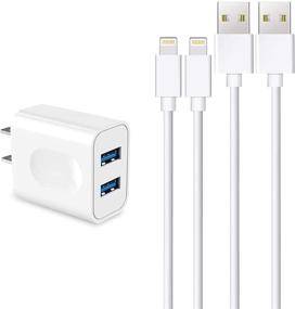 img 4 attached to Everdigi Dual Port USB Wall Charger with MFi Certified 2 Pack 3FT Lightning Cable Cord - Compatible with iPhone 12/12 Pro/11 Pro Max/11 Pro/11/Xs Max/Xs/XR/X/8/7/6/S and More - iPhone Charger Boosted for Optimal Performance