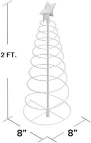 img 2 attached to 🎄 Solar LED Christmas Spiral Lights - 50 Metal LEDs, Multi-Colored & Warm White, for Outdoor & Indoor Xmas Décor