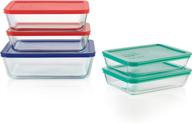 🍱 optimized for search: pyrex simply store meal prep glass food storage containers (10-piece set, bpa free lids, oven safe) логотип