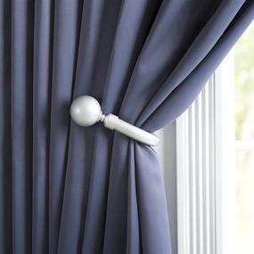 img 1 attached to Enhance Your Curtains with the Bedford Home Solid Sphere Holdback: Stylish and Functional Curtain Tiebacks