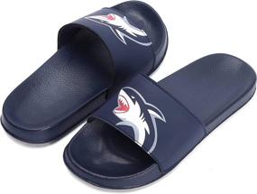 img 1 attached to Skywheel Slippers Unisex Child Comfort Non Slip Boys' Shoes : Sandals