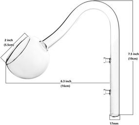 img 2 attached to 🌸 JARDLI Glass Poppy Pipe Outflow and Lily Pipe Inflow for Plant Aquariums