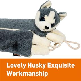 img 2 attached to 🐺 MAGZO Door Draft Stopper 36in: Husky Dog Design to Block Sound, Dust & Cold Air - Save Energy & Reduce Noise during Cold Weather