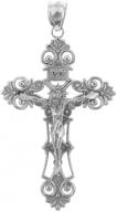 🔱 sacred sterling silver inri crucifix pendant: perfect women's jewelry for faithful style logo