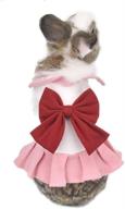 🐇 qbleev cute bunny rabbit dress clothes: creative school uniform costume for small animals, perfect for mini dog, chinchilla, and funny rabbit apparel for birthday party and daily wear логотип