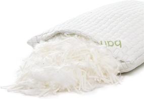 img 1 attached to 🛌 Adjustable Queen Size Bed Pillows - Shredded Memory Foam and Gel Fiber Fill - Set of 2 Sleep Pillows for Side and Back Sleepers - Includes Bamboo Rayon Covers - 2 Pack Sleep Pillows