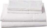 🛏️ premium quality tribeca living 800 thread count egyptian cotton sateen extra deep pocket sheet set - king size, white logo