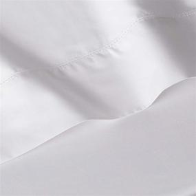 img 2 attached to 🛏️ Premium Quality Tribeca Living 800 Thread Count Egyptian Cotton Sateen Extra Deep Pocket Sheet Set - King Size, White