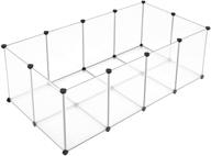 songmics small animal playpen fence cage with bottom, 🐰 pet playpen for guinea pigs, hamsters, bunnies, rabbits - white ulpc02w логотип