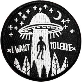 img 2 attached to XUNHUI UFO Alien Badges Patch Embroidered Applique 👽 Sewing Label Patches Clothes Stickers Apparel 5 Piece Set