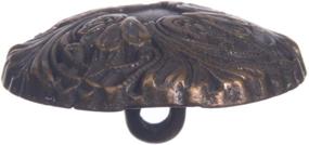 img 1 attached to Antique Brass Renaissance Floral Pattern Zinc Diecasted Shank Button - Size 36 Line