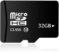 high performance 32gb micro sd sdhc tf memory 💾 card class 10 with sd adapter for smartphones and tablets! logo
