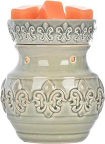 img 4 attached to 🌼 ASAWASA Ceramic Electric Wax Warmer Night Lamp: Discover Aromatherapy Bliss with Wax Melts, Essential Oils, and Fragrance Oils - Perfect for Home, Spa, and Office (Green Spearhead Flower)