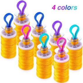 img 1 attached to 🧵 BBTO 80 Pieces Bobbin Thread Holders for Sewing Machine - Thread Buddies, Clips, and Organizers in 4 Colors