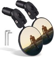 🚴 enhance your cycling experience with lwpitty bike mirror: 2pcs bar end mirrors for safe rear view on mountain and road bikes logo