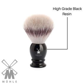 img 2 attached to MÜHLE Classic Silvertip Fiber Shaving Brush: High-Grade Black Resin Handle for a Luxurious Shave Experience