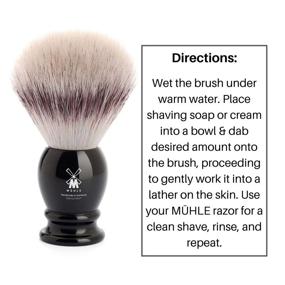 img 1 attached to MÜHLE Classic Silvertip Fiber Shaving Brush: High-Grade Black Resin Handle for a Luxurious Shave Experience