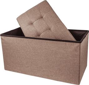img 2 attached to Upholstered Folding Storage Ottoman Padded Furniture and Accent Furniture