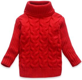 img 4 attached to 🎄 VIFUUR Turtleneck Sweater: Festive Boys' and Girls' Christmas Clothing for Warm and Stylish Sweaters