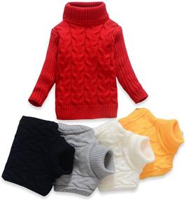 img 3 attached to 🎄 VIFUUR Turtleneck Sweater: Festive Boys' and Girls' Christmas Clothing for Warm and Stylish Sweaters