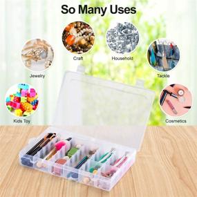 img 2 attached to 📦 Versatile 36-Grid Plastic Organizer Box: Ideal for Beads, Crafts, Jewelry, Fishing Tackles & Earrings – Adjustable Dividers Included!