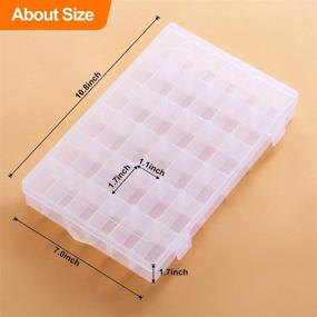 img 3 attached to 📦 Versatile 36-Grid Plastic Organizer Box: Ideal for Beads, Crafts, Jewelry, Fishing Tackles & Earrings – Adjustable Dividers Included!