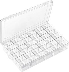 img 4 attached to 📦 Versatile 36-Grid Plastic Organizer Box: Ideal for Beads, Crafts, Jewelry, Fishing Tackles & Earrings – Adjustable Dividers Included!