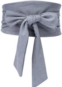 img 4 attached to 🎀 Stylish Velvet Bowknot Women's Belt: Aecibzo's Trendy Accessory for Fashion-Forward Women