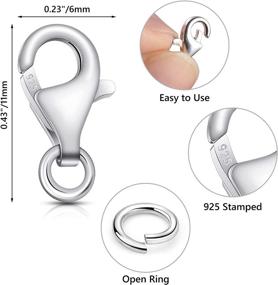 img 3 attached to 💧 HooAMI Stamped Sterling Waterdrop Findings: Ideal for Beading and Jewelry Making