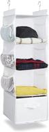 👚 organize your closet with farmlyn creek 4-shelf hanging organizer - white, 12 x 11.5 x 33.6 in logo