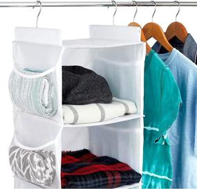 img 3 attached to 👚 Organize Your Closet with Farmlyn Creek 4-Shelf Hanging Organizer - White, 12 x 11.5 x 33.6 in