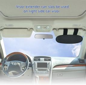 img 2 attached to WANPOOL Anti Glare Anti Dazzle Sunshade Extender Interior Accessories