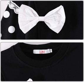 img 2 attached to LZH Toddler Girls Sweatshirts: Long Sleeve Dot Bowknot Tunic Pullover Blouse Shirt - Cotton Casual Tops for Kids