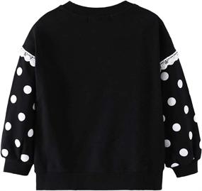 img 3 attached to LZH Toddler Girls Sweatshirts: Long Sleeve Dot Bowknot Tunic Pullover Blouse Shirt - Cotton Casual Tops for Kids