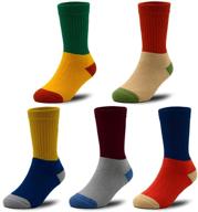 🧦 cozy winter warmth: boys' 5-pack thick cotton thermal socks logo