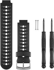img 1 attached to 🔲 Garmin Replacement Band - Stylish Black/White Design