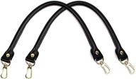 auear replacement handles: stylish black handbag straps for handmade bags - pack of 2 (15.7 inches, style a) logo