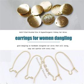 img 1 attached to 💫 Gold Circle Disc Hoop Earrings for Women – Geometric Lightweight Coin Design, 18k Gold Plated Dangle Drop Hanging Hoop Earrings Jewelry Gift for Girls