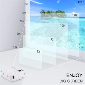 img 2 attached to AuKing Mini Projector 2021: Portable Video-Projector for Home Theater Movies, Full HD 1080P Compatible with HDMI, VGA, USB, AV, Laptop, Smartphone